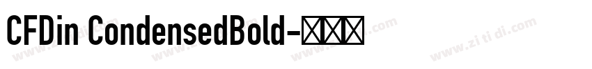 CFDin CondensedBold字体转换